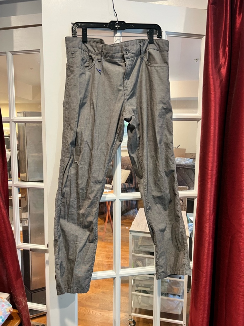 Boss Gray Slim Straight Chinos